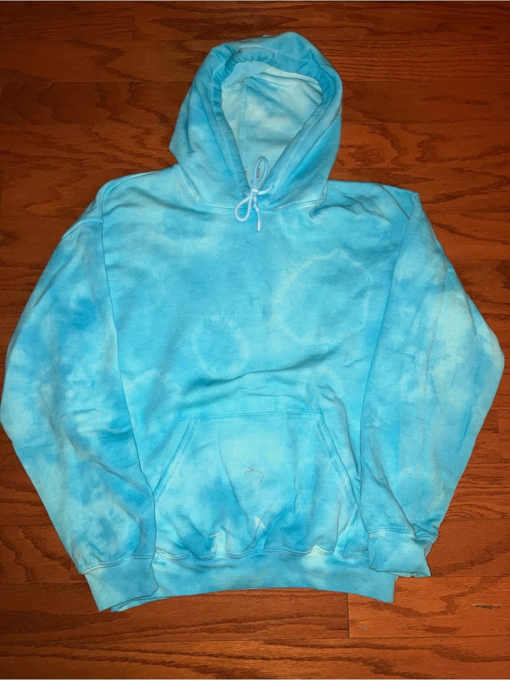 Blue Tie-Dye Hooded Sweatshirt - Unisex